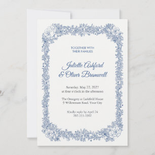 Bookplate Florescence Wedding Invitation