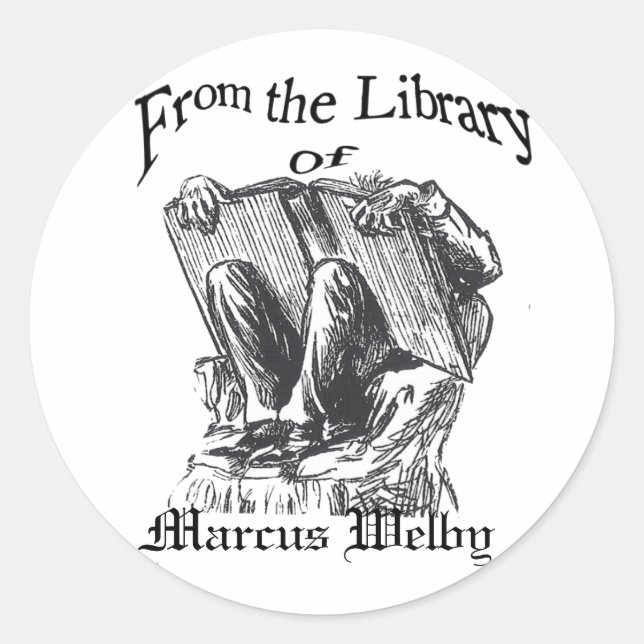 bookplate from the library creepy guy, Marcus W... (Front)