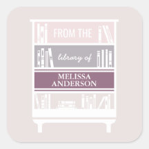 Bookplate From The Library Of Square Stickers