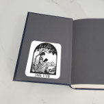 Bookplate - Girl Reading Under Tree 