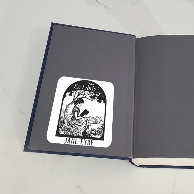 Bookplate - Girl Reading Under Tree  (Creator Uploaded)