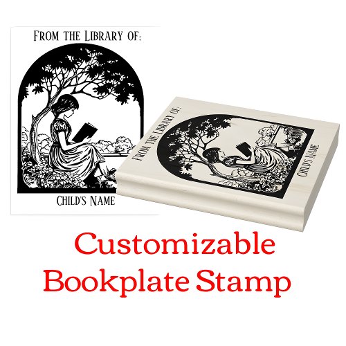 Bookplate Inking Stamp for Girls