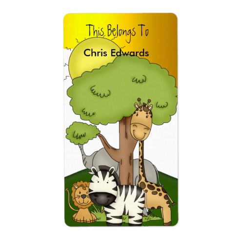 Bookplate Labels School Teens Kids Jungle 3