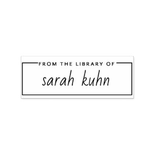 Bookplate Library Stamp, Book Stamp