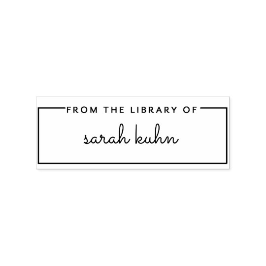 Bookplate Library Stamp, Book Stamp