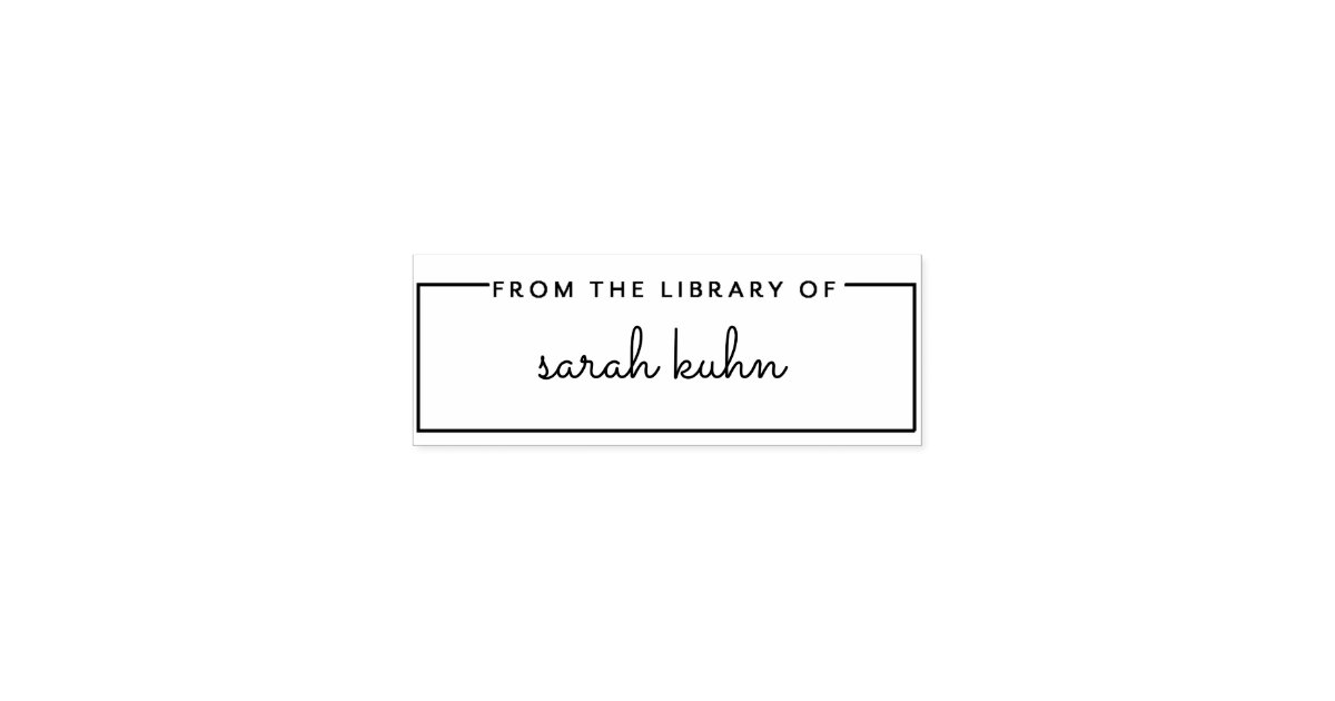 Custom Library Book Stamp - Ex Libris - Bookplate