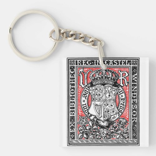 Bookplate Queen Victoria at Windsor Castle Keychain