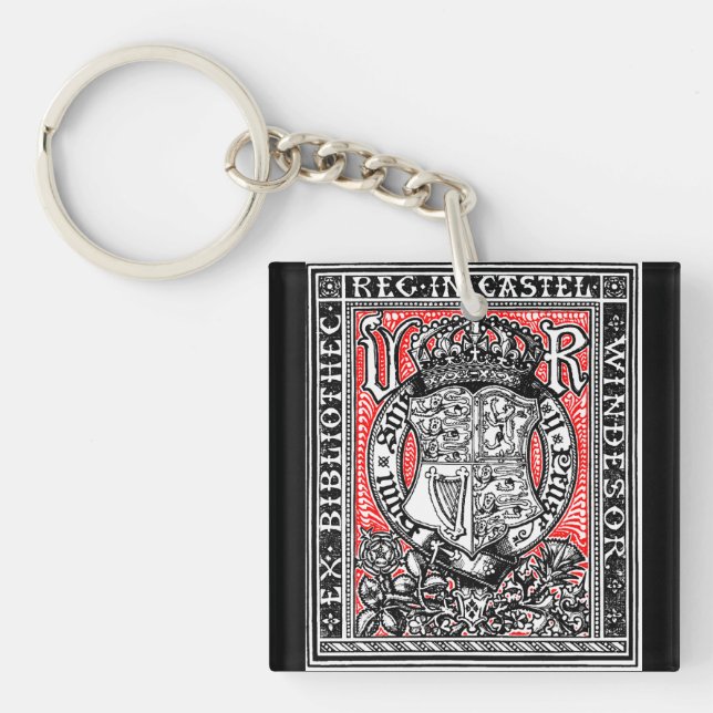 Bookplate Queen Victoria at Windsor Castle Keychain (Front)