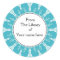 Bookplate - Teal Flourish Flowers