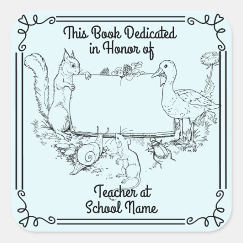 Bookplates Dedication to Teachers Personalize