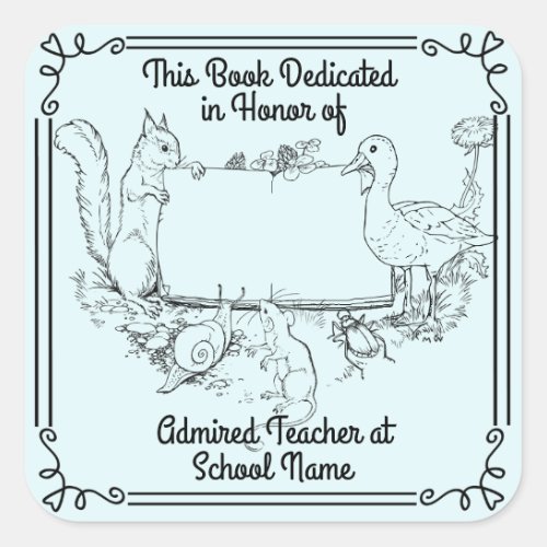 Bookplates Dedication to Teachers Personalize