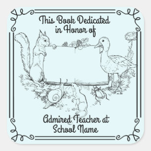 Bookplates Dedication to Teachers. Personalize