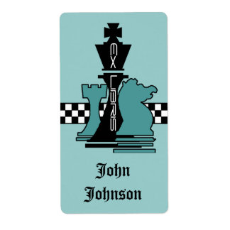 Bookplates Ex Libris Chess Game Pieces King Rook