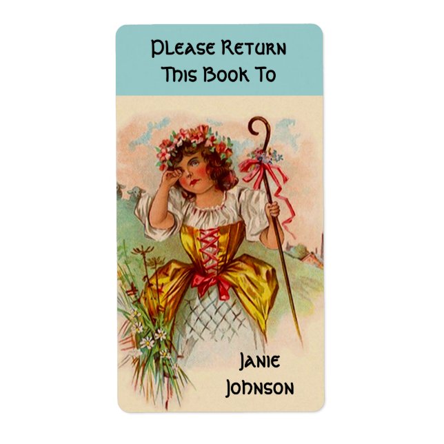 Bookplates Personalized name plates Little Bo Peep (Front)