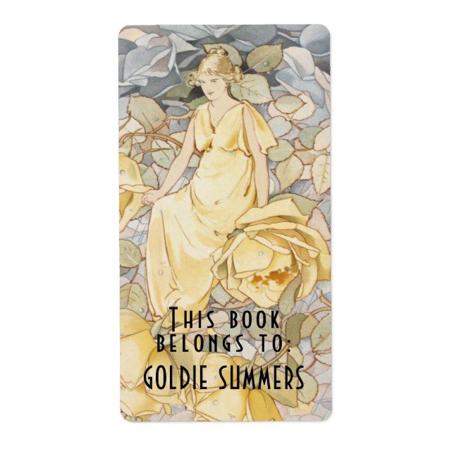 Bookplates This Book Belongs to Vintage Roses (Front)