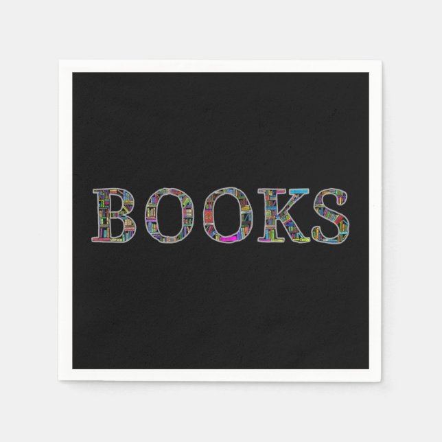 Books: a design for book lovers napkins (Front)