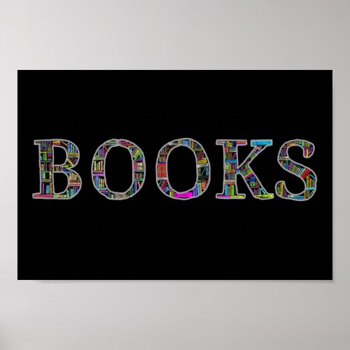 Books a design for book lovers poster