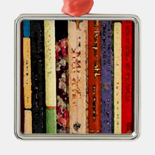 Books Abstract Metal Ornament