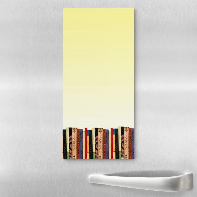 Books Abstract Pattern Magnetic Fridge Notepad