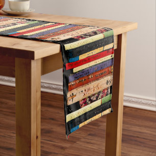 Books Abstract Short Table Runner