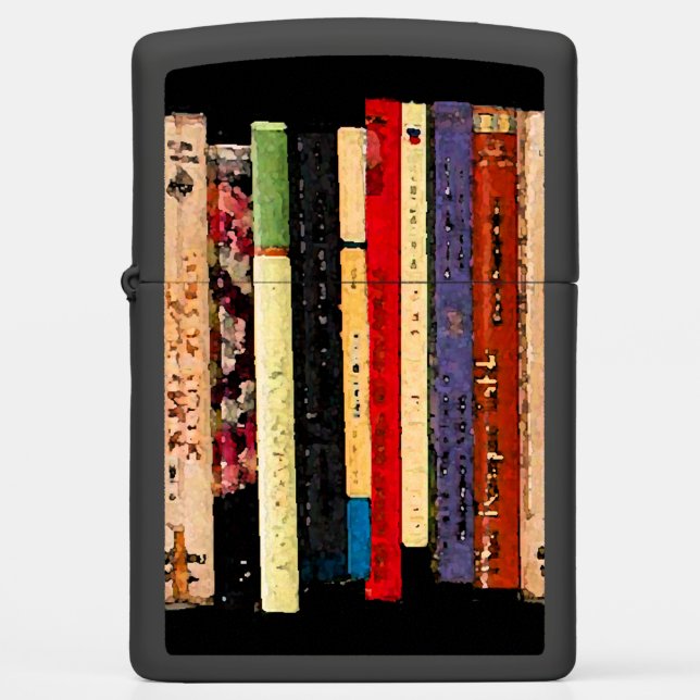 Books Abstract Zippo Lighter (Front)