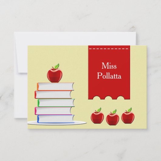 Books and Apples Card (Front)