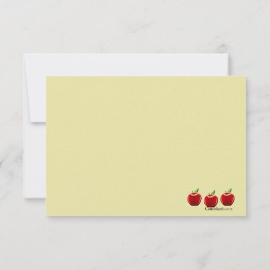 Books and Apples Card (Back)