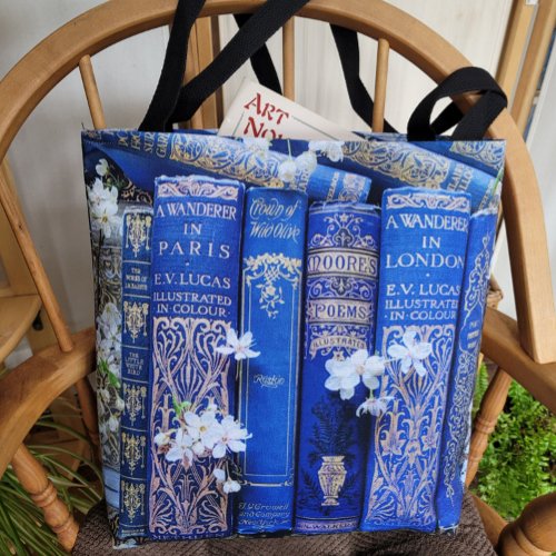 Books and Blossoms Tote Bag