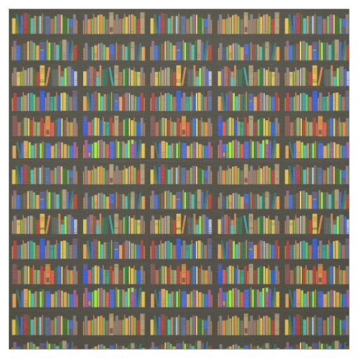 Books and Bookshelves Design Fabric