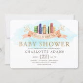 Books and Brunch Baby Shower Invitation (Front)
