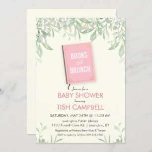 Books and Brunch Baby Shower Invitation