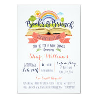 Books and Brunch Baby Shower Invitation