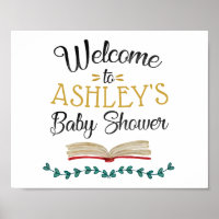 Books and Brunch Baby Shower Welcome Sign