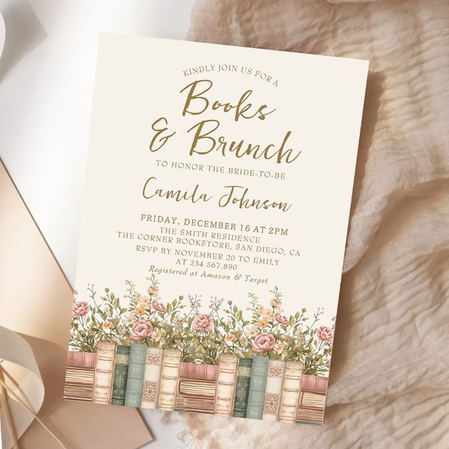 Books and Brunch Bridal Shower Invitation (Creator Uploaded)