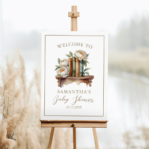 Books and Brunch Cozy Autumn Baby Shower Sign