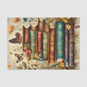 Books and  Butterflies Decoupage Tissue Paper