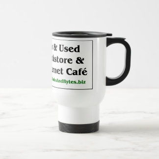 Books and Bytes travel mug, white Travel Mug