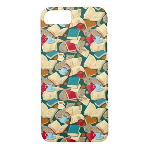 Books and cats iPhone 87 case