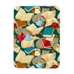 Books And Cats Magnet at Zazzle