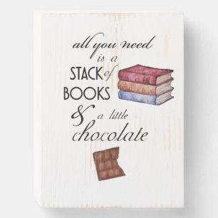 Books and Chocolate All You Need Wall Box Art