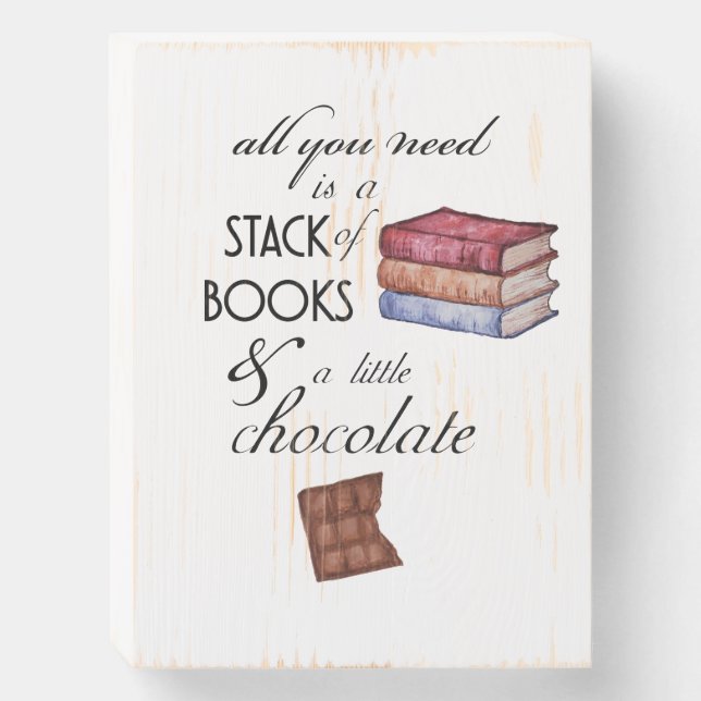 Books and Chocolate All You Need Wall Box Art (Front Vertical)