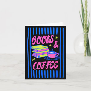 Books and coffee bookish bookworm reading book card
