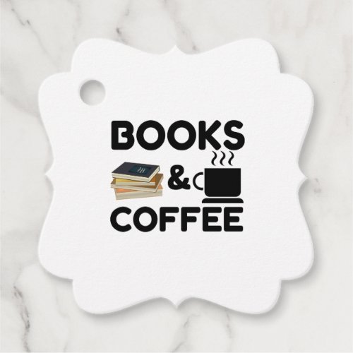 Books And Coffee Favor Tags