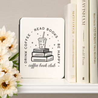 Books and coffee lover club bookish kindle cover