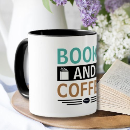 Books and Coffee Lover Gift Mug