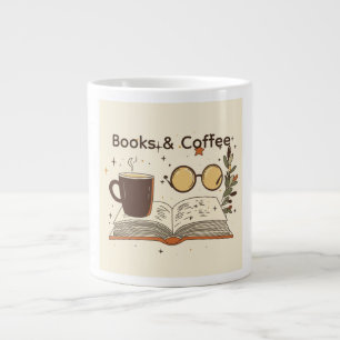 Books and Coffee Reading Gift Specialty White Mug