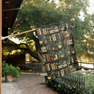 Books and Flowers House Flag