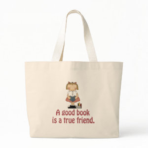 Books And Friends Reading Tote Bag bag
