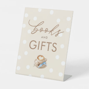 Books and Gifts Coffee Baby Shower Table Sign