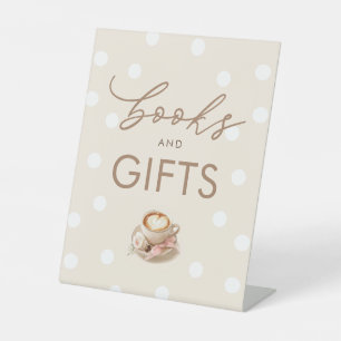 Books and Gifts Coffee Baby Shower Table Sign